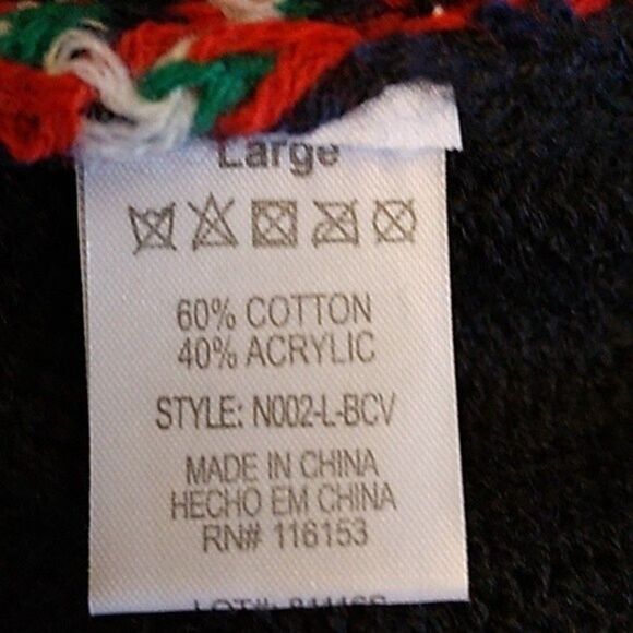 Christmas Sweater Large Elfie Ugly Pullover - Picture 14 of 14